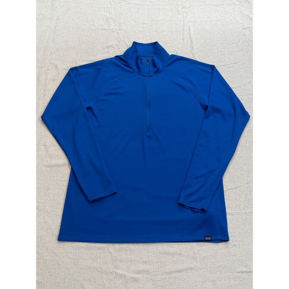 Patagonia Mens Capilene Midweight Half Zip Baselayer Blue XL Hiking Gorpcore